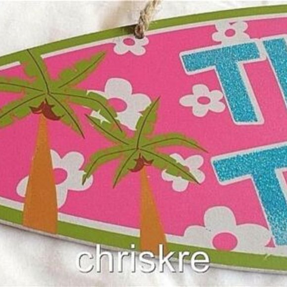 Luau Surf Board Wood Sign Aloha Tiki Time Bar Island Beach Wall Door Decoration - Picture 4 of 8